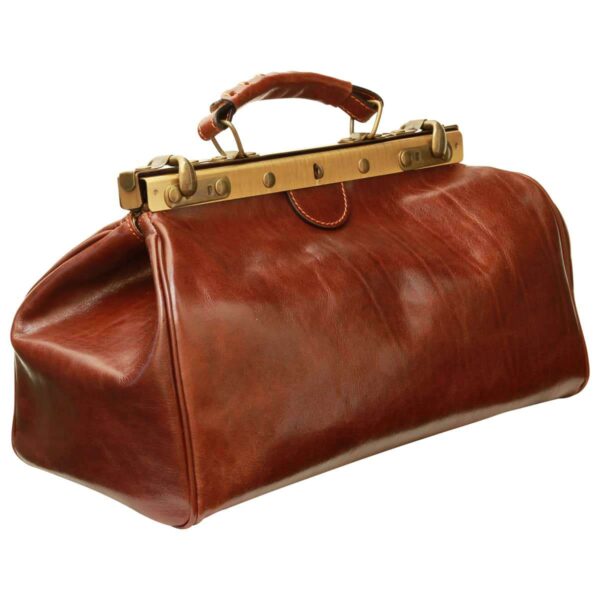 Borsa in pelle. Marrone - immagine 2