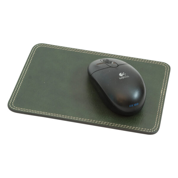 Mouse pad in pelle. Verde